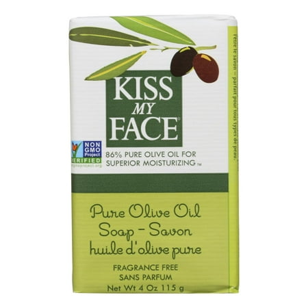 Kiss My Face Bar Soap, Pure Olive Oil, Fragrance Free 4.0 oz