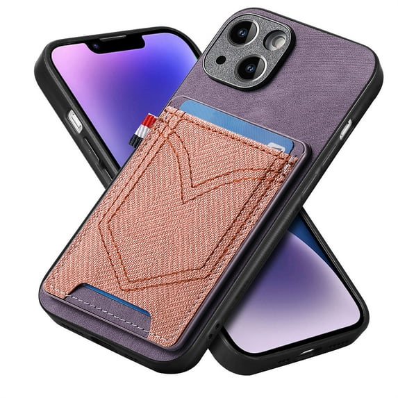 ELEHOLD for iPhone 11 Pro, Wallet Phone Case,Slim Leather Shockproof Lens Protector with Card Slot Anti-Scratch Case Cover,Support Magnetic Car Mount, purple