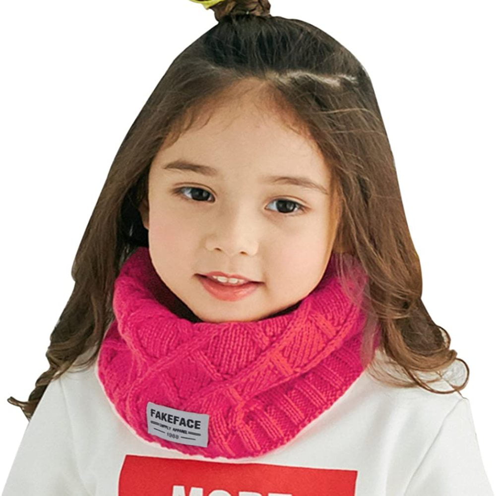 Kids Winter Warm Wool Scarves Warm Neck Wrap for Boys Girls Christmas Scarf 