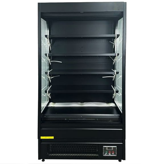 NSF 40 in. Commercial Vertical Open Air Display Merchandiser, Merchandise Multideck Chiller, Night Curtain