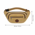 thumbnail image 3 of Clossjun Men Women Large Crossbody Bags Waistpacks With 3-Zipper Pockets Adjustable Belt Casual Bags Workout Traveling Running Daypacks Black, 3 of 5