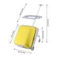 thumbnail image 3 of Andvari Small Rolling Suitcase Mom Suitcase Toddler Hard Luggage with Guardrail for Travel, Seat Design, Ergonomic Pull Rod, 3 of 9