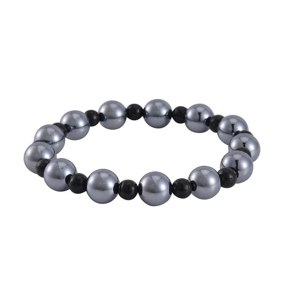 Terahertz and Shungite 96.50 ctw Beaded Stretch Bracelet Christmas Gifts