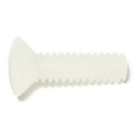 

#6-32 x 1/2 Nylon Plastic Slotted Oval Head Machine Screws MSON-018 (25 pcs.)