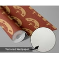 thumbnail image 6 of S4Sassy Peel & Stick Vinyl Wallpaper, Japanese Fan Print Wall Paper Contact Paper Waterproof- Brown, 25"X240", Textured Finish, Removable Asian Style Covering For Home Decor In Bedrooms, 6 of 9