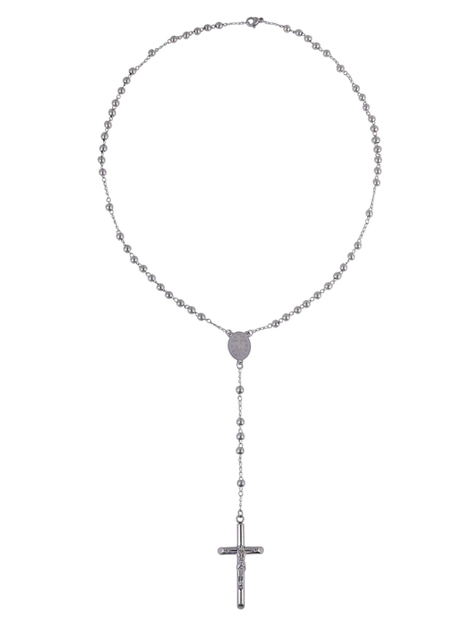 Stainless Steel Calvary Hill The Lord's Prayer Medallion Pendant