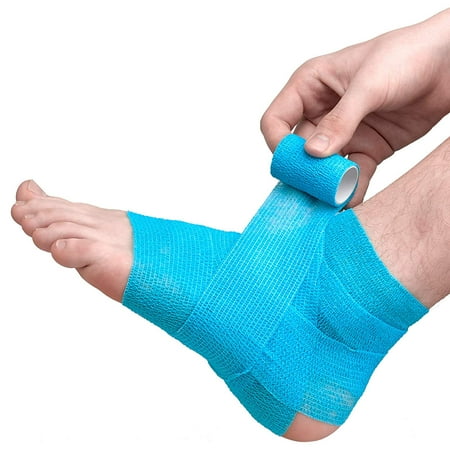 swelling sprains knee cohesive adherent yards bandages