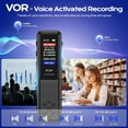 thumbnail image 3 of Grabadora de voz digital 64GB, reducción de ruido IA, activación por voz, batería larga duración, reproducción MP3, conferencias entrevistas, 3 of 8