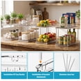 thumbnail image 5 of Bathroom Organizer, 4 Pack 2-Tier Clear Storage Container with Sliding Track, Under Sink & Countertop Organizer for Cabinet Drawers, Kitchen Pantry Organization, 5 of 7