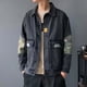 thumbnail image 3 of Abrigo vaquero para hombre Cargo con estampado Chaqueta vaquera Hombre Beige de tela Prendas de abrigo de invierno Precio económico Elegante Oversize Y2k Marca, 3 of 5