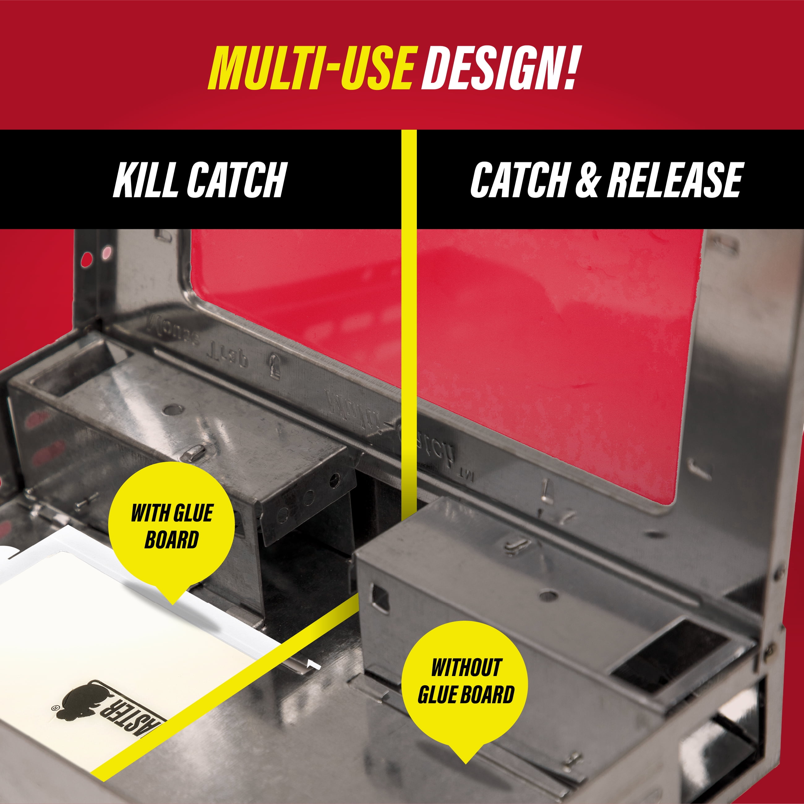 Catchmaster Pro Series Multi-Catch Mouse Trap 3-Pack, Humane Mouse Traps Indoor for Home