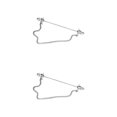 thumbnail image 2 of Baohd Mens Shirt Collar Bar Pin with Cravat Pin Clasps Link Brooch Chain Silver 7cm 2Set, 2 of 6