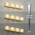 thumbnail image 7 of LIGHTINN 4-Light Bathroom Vanity Light Modern Acrylic LED Bathroom Light 28.3inch Wall Light LED 6000K White Bathroom Lighting Gold, 7 of 7