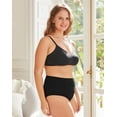 thumbnail image 4 of INNERSY Women's Cotton Underwear High Waisted Briefs 6-Pack, Full Coverage Panties(L,Black), 4 of 7