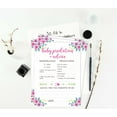 thumbnail image 4 of Inkdotpot Floral Oh Deer Party Supplies-Set Of 50 Baby ShowerPrediction Cards For Baby Shower Game, 4 of 4