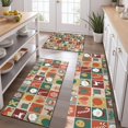 thumbnail image 2 of Multicolor Christmas Pattern Kitchen Rugs Sets Of 3,Kitchen Runner Rugs Non Skid Washable,Decorative Kitchen Floor Mats for Kitchen,Sink,Laundry,17"x30"+ 17"x47" + 17"x59", 2 of 6