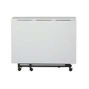 Sew Ready Mobile Fabric Cutting Table with Storage 30 H in Charcoal/White