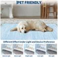 thumbnail image 2 of Washable Area Rug - Modern Soft Low Pile Carpet, Non-Slip & Collapsible, Mark Resistant - For Living Room, Bedroom, Dining Room - Light Blue, 5x7ft, 2 of 8
