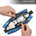 thumbnail image 5 of Portable Storage Bag 7.9×3.5×2.4in Simple Design Convenient Storage And Finishing Bag Light Body Can Be Used As A Cosmetic Bag Storage Bag Steelblue Marble_1, 5 of 8