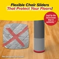thumbnail image 2 of Ruby Sliders Small As Seen On TV - Premium Chair Covers Protect Hardwood & Tile Floors - Stretchable - Fits Smaller Furniture Leg Sizes & Most Shapes - Chairs Slide Noiselessly - 8 Pack, 2 of 8