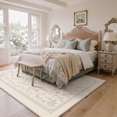 thumbnail image 2 of KUETH 8x10 Low Pile Flower Rug for Living Room, Large Machine Washable Soft Non Slip Backing Area Rug, VINEAURA Rug for Bedroom Office, 2 of 5