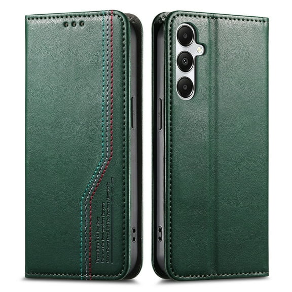 Allytechgroup for Samsung Galaxy A16 5G Wallet Case for Women Men, PU Leather Retro Cards Slots Magnetic Closure Flip Cover Stand Shockproof Phone Case Cover for Samsung Galaxy A16 5G, Green