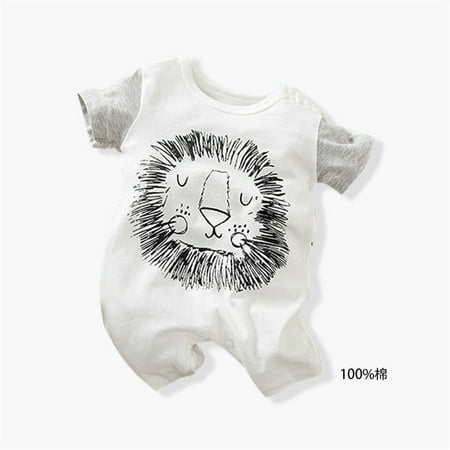 

NIUREDLTD Baby Children Girls Print Summer Short Sleeve Romper Jumpsuit Clothes