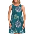 thumbnail image 1 of Balery whiter Snowflake balloons Vestidos de verano para mujer con estampado: vestido holgado sin mangas, vestido playero informal y cómodo para días calurosos., 1 of 7