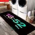 thumbnail image 3 of Pc Digital Clock Pattern Door Mat | Entrance Door Carpet, Bathroom and Kitchen Floor Mat, Bedroom and Living Room Interior Decoration,, Machine Made, 3 of 14