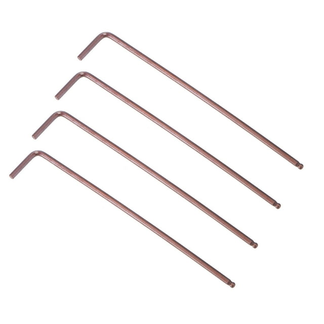 Unique Bargains 2.5mm Ball End Hex Key Wrench, L Shaped Long Arm S2 Steel Repairing Tool, Metric 4 Pack