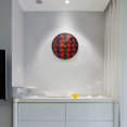 thumbnail image 5 of Yayeee Wall Clock Battery Operated 9.5" Silent Quartz Non-Ticking for Living Room Decor, Red and Blue Pattern, 5 of 8