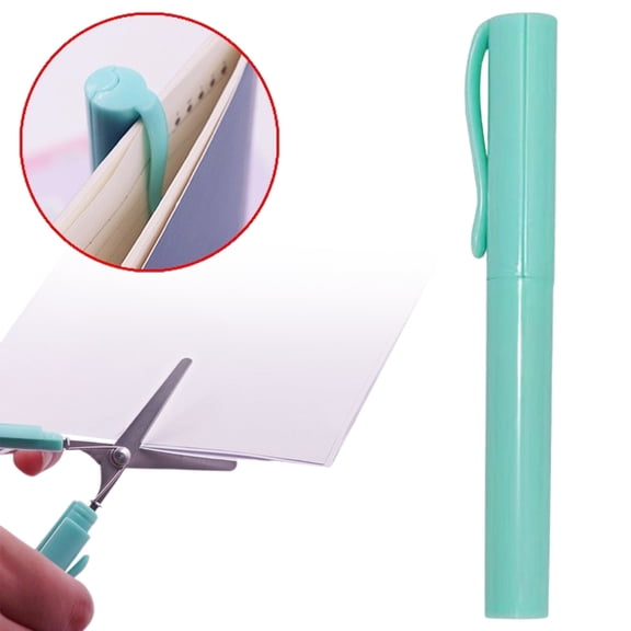 olkpmnmk 1Pc Mini Folding Compact Pen Scissors, Use Safety Folding Compact Pen Twiggy Scissors, Folding Pocket Portable Shears Letter Opening Scissors for Home Classroom Diy Crafts