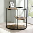 thumbnail image 6 of Home Square Marquesa Contemporary Wood Round End Table in Black - Set of 2, 6 of 6