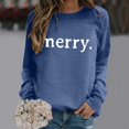 thumbnail image 4 of Women's Long Sleeved Crew Neck Christmas Print Lightweight Hoodie - Stylish Comfort for Everyday Wear Holiday Versatile Layering, 4 of 5