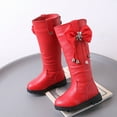 thumbnail image 2 of Mostsola Girls Boots Wide Calf Fashion Tall Riding Boots Winter Warm Zip up Mid Calf Boots, 2 of 9