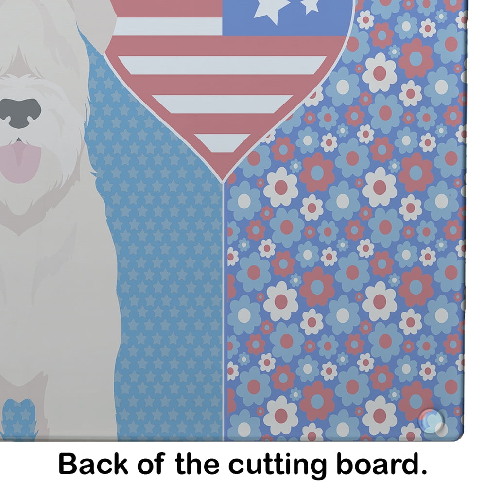 Soft Coated Wheaten Terrier Glass Cutting Board Large 12 in x 15 in