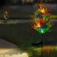 thumbnail image 2 of Morttic 2PCS Christmas Solar Garden LED Lights Outdoor, Solar Ground Lights IP65 Waterproof, Solar Power Multi-Color Flickering Pine Lights for Lawn, Patio, Yard Decoration, 2 of 9