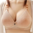 thumbnail image 2 of Up to 50% off Wireless Bras for Women Plus Size Women's Large Soft Thin Cup Collection Accessory Breast Bra(Khaki,L), 2 of 7