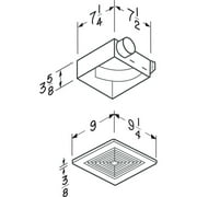 Broan Manufacturing 1688F Broan Bath Exhaust Fan 50 Cfm Finish Kit