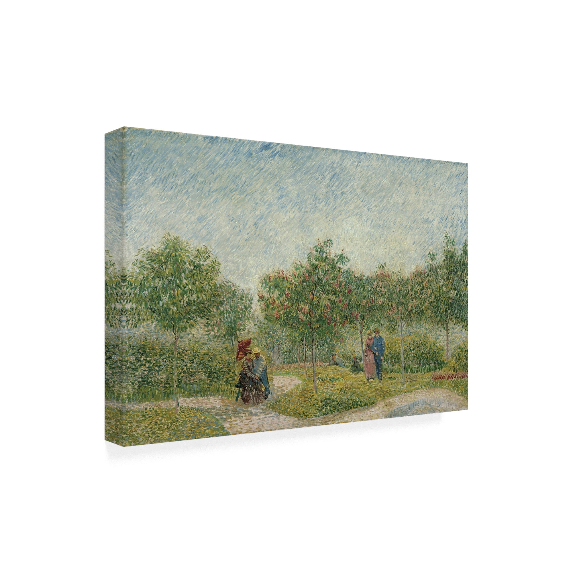 Trademark Fine Art 'Courting couples in the Voyer dArgenson Park in Asnieres, 1887' Canvas Art by Vincent Van Gogh