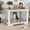 White, variant on BrooveWave 37in Dog Crate Furniture for Small to Medium Dogs, Heavy-Duty Wooden Indoor Dog Kennel, Rustic Brown