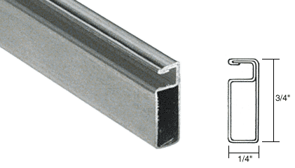 144" Stock Length Gray 1/2" Roll Formed Aluminum Lip Screen Frame 