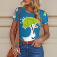 thumbnail image 4 of Goofa Goose Holding an Umbrella Printed Women Rash Guard Short Sleeve,Tummy control Swimsuit Surfing Swimsuit Bathing Suit One Piece Swimsuit UPF 50-Small, 4 of 9