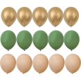 thumbnail image 3 of Kit de 15/20 globos de 10 pulgadas, estilo retro, verde, blanco y dorado, para cumpleaños, bodas, aniversarios, fiestas de verano en la jungla, decoración para el hogar, 3 of 5