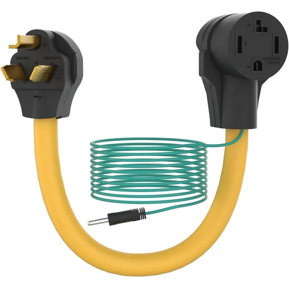 Dryer Adapter, 4 Prong to 3 Prong, NEMA 10-30P to 14-30R, Rental Friendly Dryer Outlet Power Cord