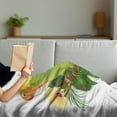 thumbnail image 3 of Tropical Soft Flannel Fleece Throw Blanket, Exotic Agapornis Parrot on Branch with Hibiscus Flowers and Leaves Illustration, Cozy Plush for Indoor and Outdoor Use, 50" x 70", Multicolor, by Ambesonne, 3 of 5