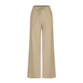 thumbnail image 6 of JnLxul Wide Leg Pants for Women Elastic Waist Drawstring Loose Summer Casual Lightweight Pants with Pockets(Medium,Khaki), 6 of 7