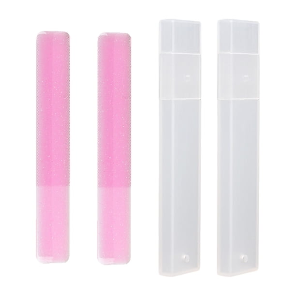 Lima de uñas de vidrio - Juego de 2 limas de uñas de vidrio - Regalos hechos a mano - Vidrio templado - Limas de uñas de cristal para uñas naturales