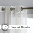thumbnail image 3 of Sheer Curtains Long for Living Room Bedroom, Bathroom Curtain Window Grommet Voile Drapes, Stripe Farmhouse Curtains Faux Linen Window Treatments Semi Curtain, Beige, 52"X63", 2 Panels, 3 of 7
