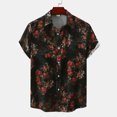 thumbnail image 2 of WREESH Mens Hawaiian Shirt for Men Unisex Summer Beach Casual Short Sleeve Button Down Shirts With Pocket Graphic Printed Clothing Brown, 2 of 9